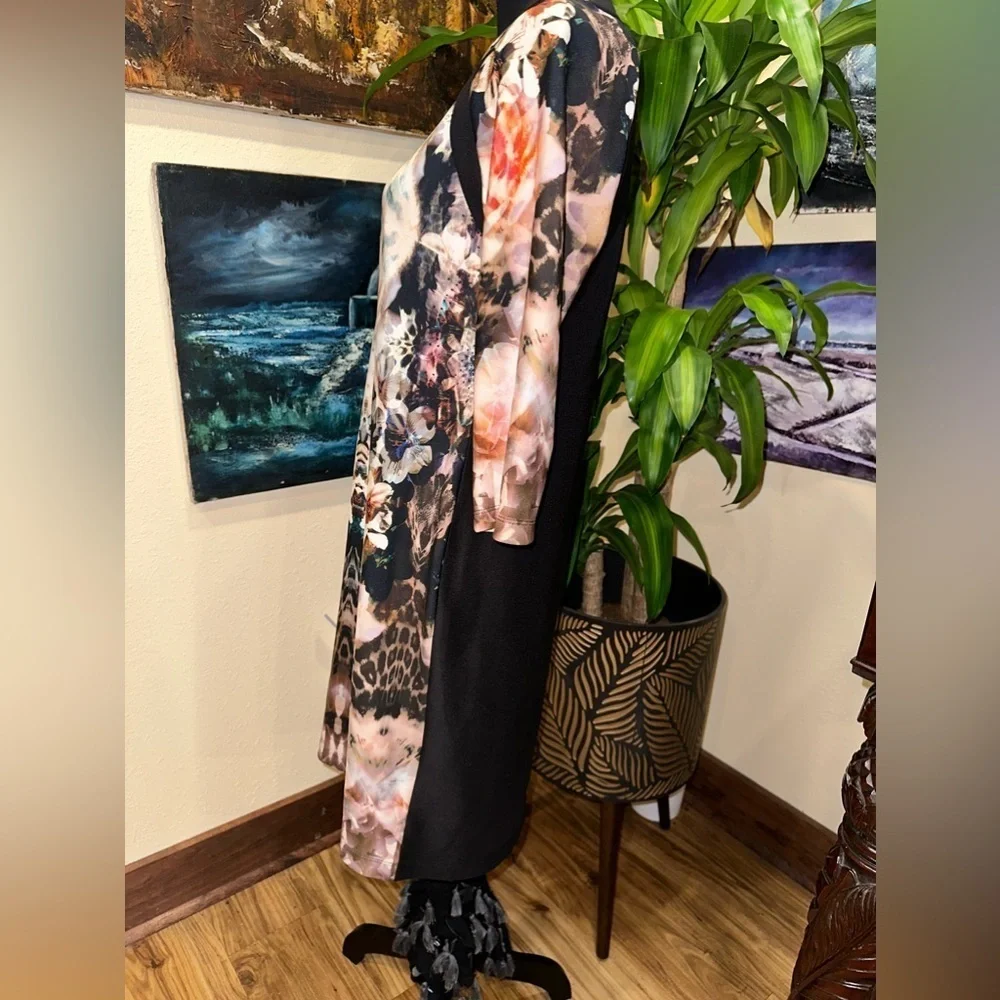 Chris McLaughlin Floral Animal Print Sheath Dress Size 12 - Picture 5 of 8
